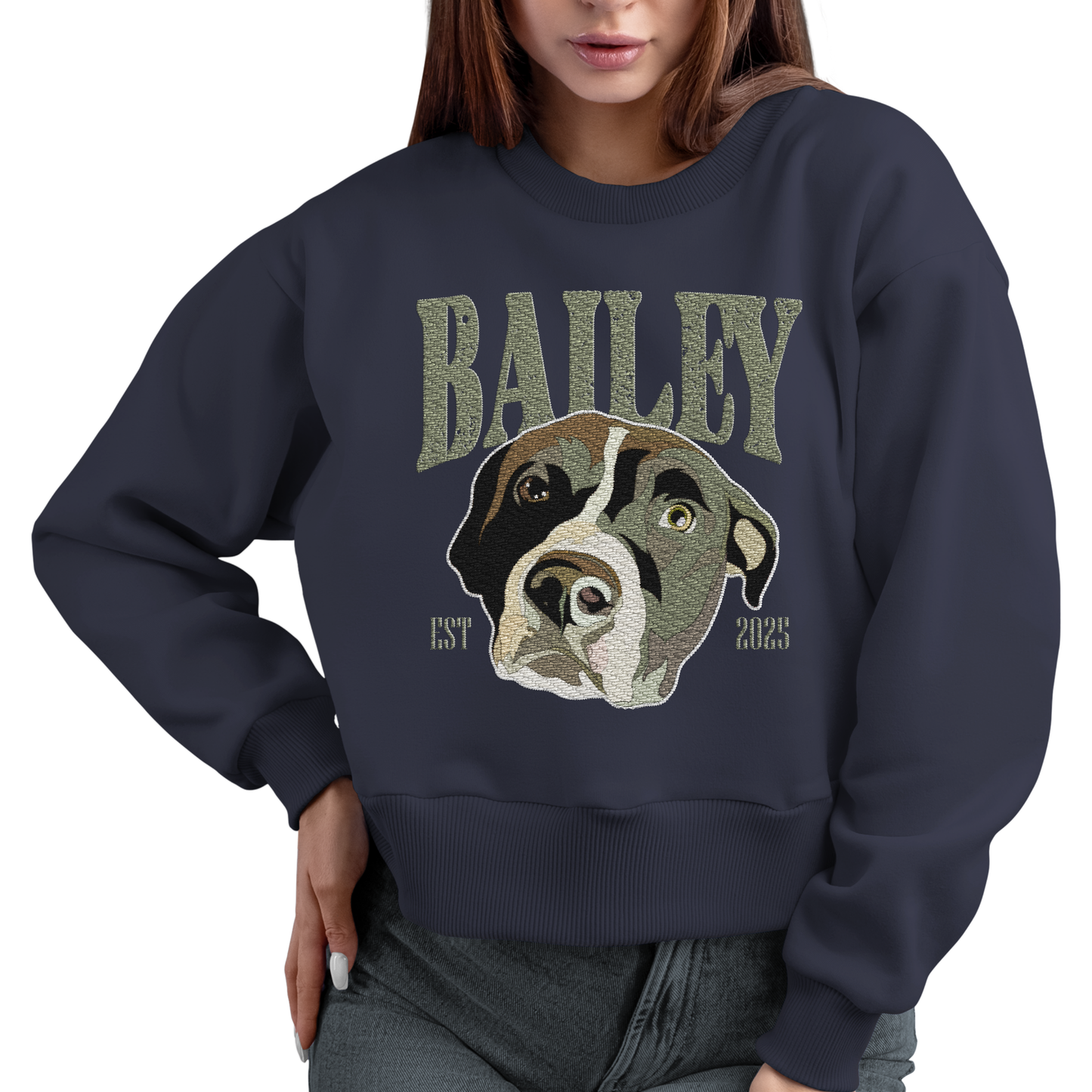 "Custom Pet Sweatshirt – Personalized Dog Face Hoodie, Unique Pet Lover Christmas Gift, Custom Design from Your Pet’s Photo, Perfect Personalized Dog Sweatshirt for Pet Owners and Dog Lovers"