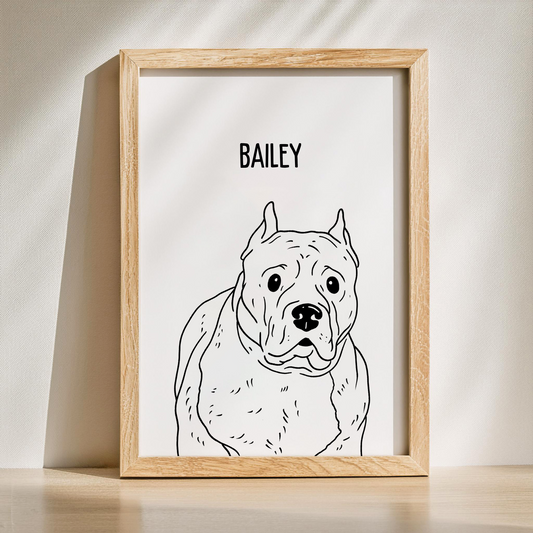 Custom Personalized Cute Pet Outline