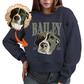 "Custom Pet Sweatshirt – Personalized Dog Face Hoodie, Unique Pet Lover Christmas Gift, Custom Design from Your Pet’s Photo, Perfect Personalized Dog Sweatshirt for Pet Owners and Dog Lovers"