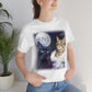 Cat white portrait Shirt - @one_eared_uno x Pawshaped Collection - Pawshaped