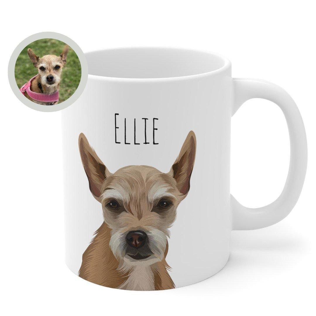 personalized dog photo mug design