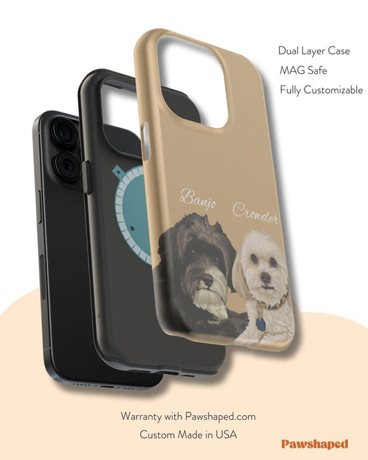 Custom dog iPhone Case - Pawshaped