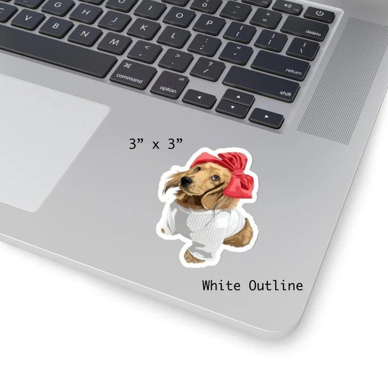 Custom personalized dog Stickers - Pawshaped